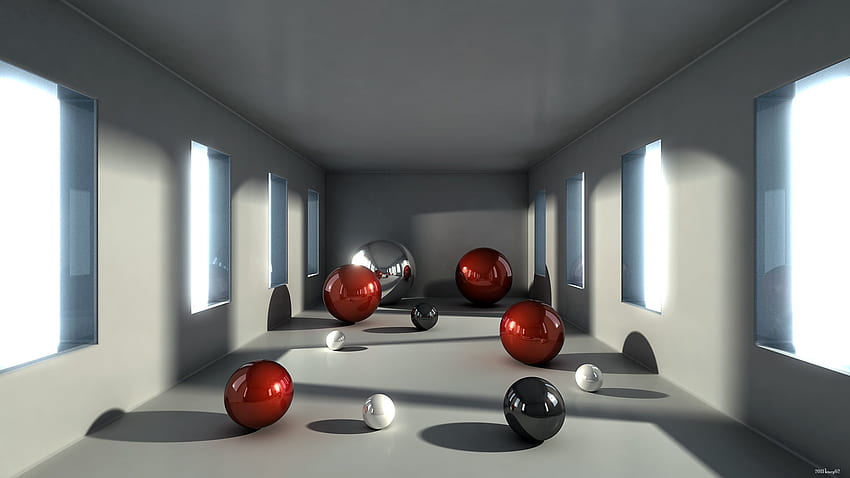 3D, Form, Space, Forms, Premises, Room, Balls, Dimensions (Edit), Dimension HD wallpaper