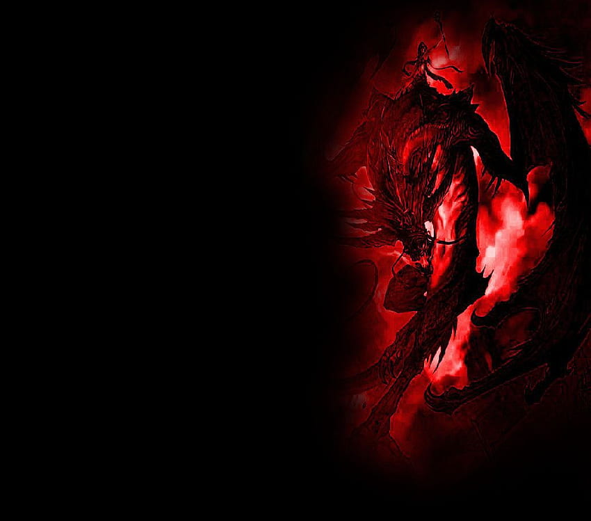 Red and Black Dragon, Red White and Black Dragon HD wallpaper