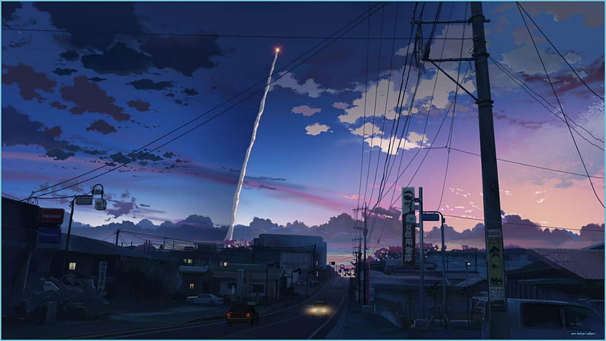 Aesthetic Anime Scenery - Anime Landscape, Blue Anime Landscape HD wallpaper
