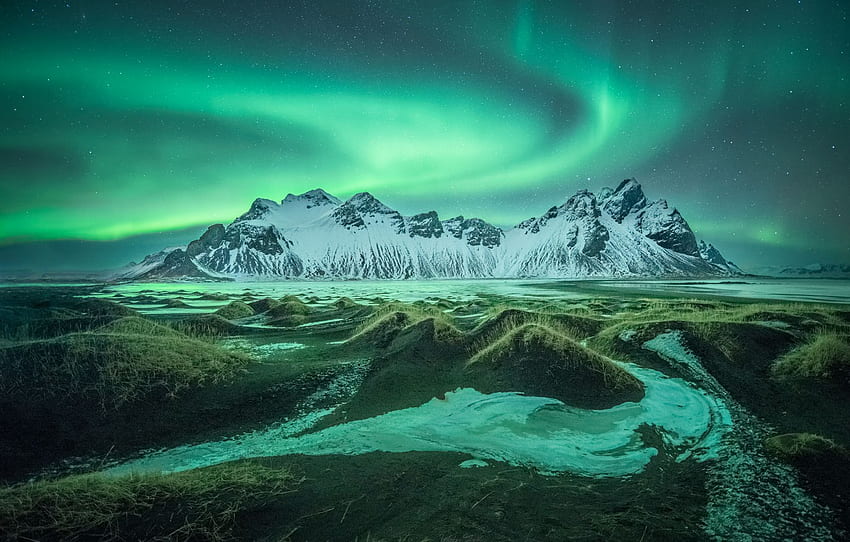 Lampu, Gunung, Alam, Islandia - Gunung Islandia -, Pemandangan Indah Islandia Wallpaper HD