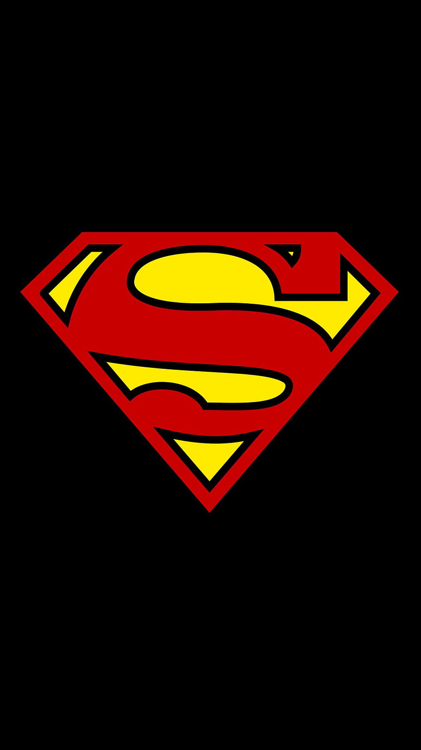 スーパーマンのロゴ、背景 HD電話の壁紙