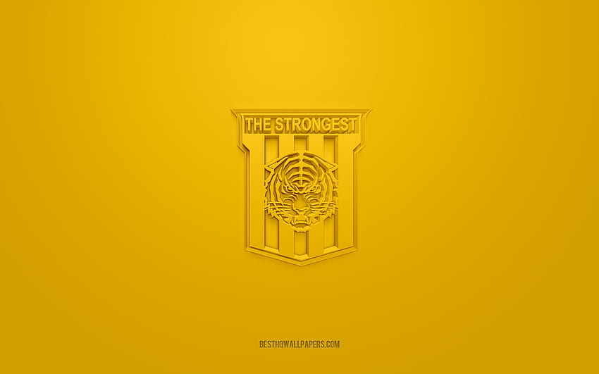 The Strongest, logotipo 3D creativo, amarillo, Primera División de Bolivia, emblema 3d, Club de fútbol boliviano, Bolivia, arte 3d, fútbol, ​​logotipo 3d The Strongest fondo de pantalla