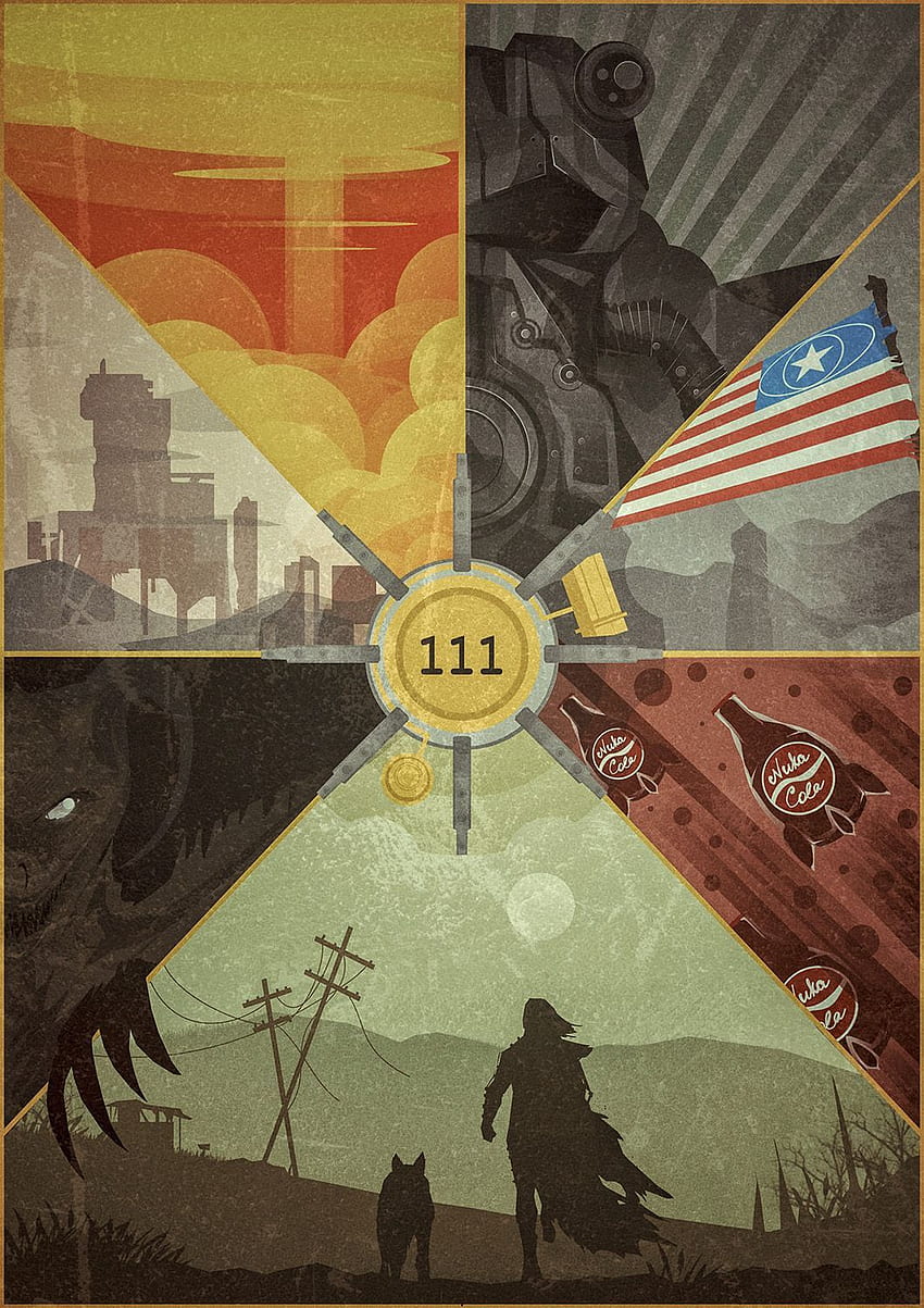 Fallout 4 포스터 - Lazare Gvimradze. 낙진, 낙진 포스터, 낙진 팬 아트 HD 전화 배경 화면