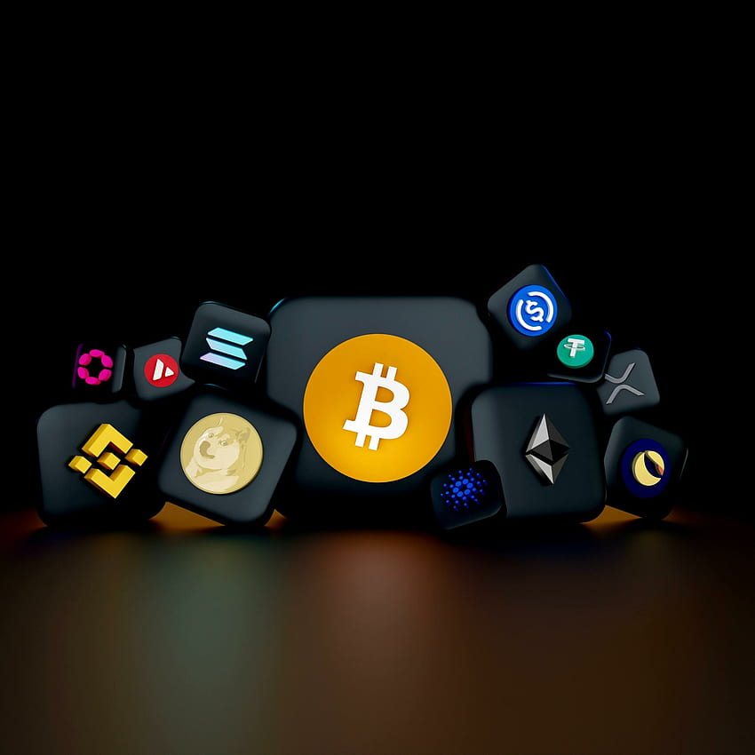 Kryptomünzen, abstrakt HD-Handy-Hintergrundbild