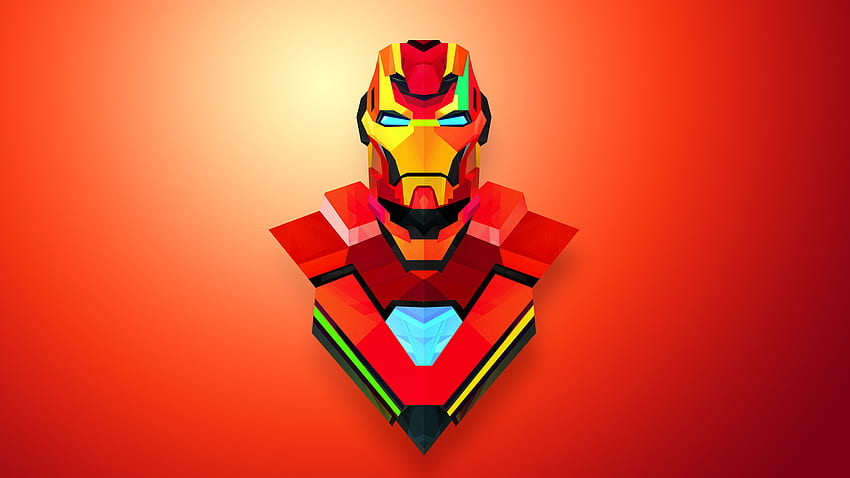27996-rosso-iron-man-digital-art--- Sfondo HD