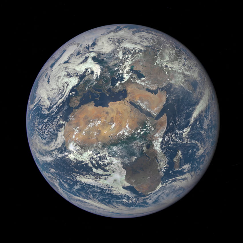 Africa is front and center in this of Earth taken by a NASA camera on HD phone wallpaper