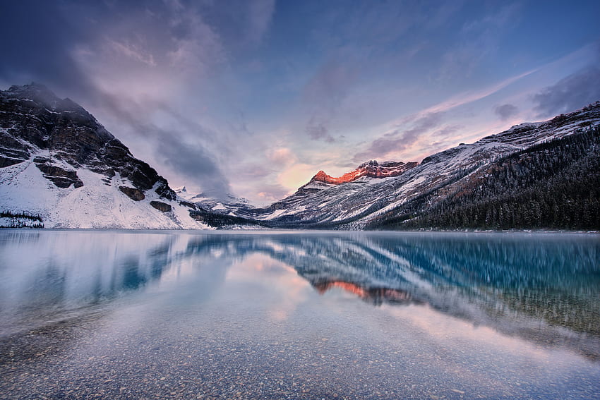 Sunrise At Bow Lake Canada , Nature, , , Background, and , Canada Sunrise HD wallpaper