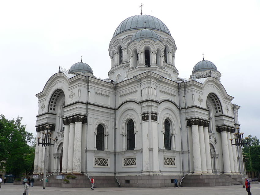 카우나스 대성당., 종교, 건축, 시청, 교회, 리투아니아 HD 월페이퍼