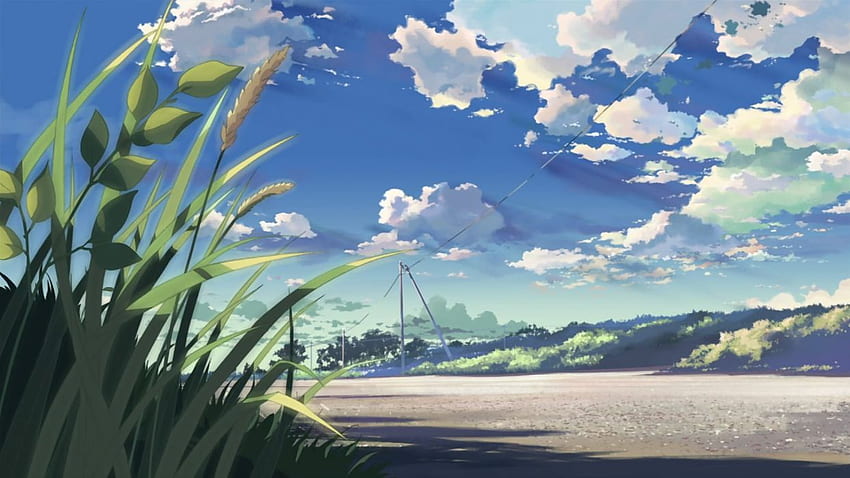 Makoto Shinkai 5 centimètres par seconde., Paysage Makoto Shinkai Fond d'écran HD