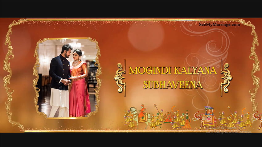 Kalyanam Vaibhogam – Srinivasa Kalyanam Temalı Düğün Davetiyesi Videosu, Seetha Ramula Pics. – Evliliğimi Gör HD duvar kağıdı