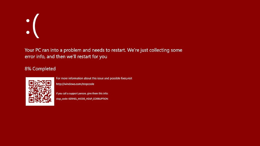 Czerwony ekran śmierci Windows 10 autor: Flameprincess3535 - Czerwony ekran śmierci -, ekran błędu Tapeta HD