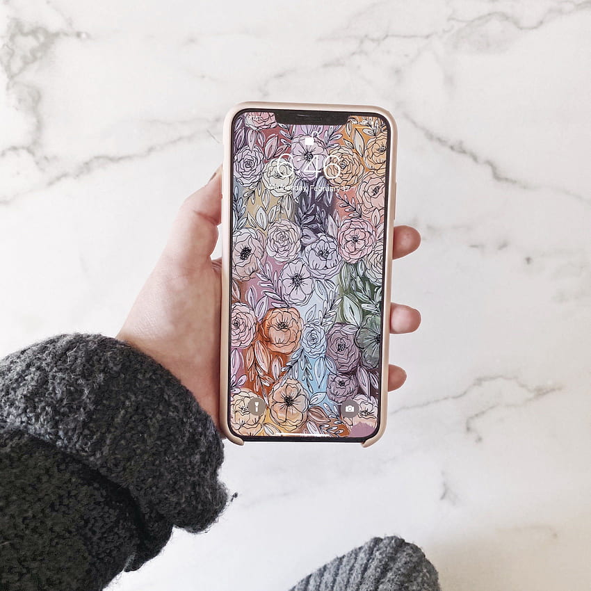 Pastel Rainbow Florals Phone (Digital ) – KT's Canvases, Digital Rainbow HD phone wallpaper