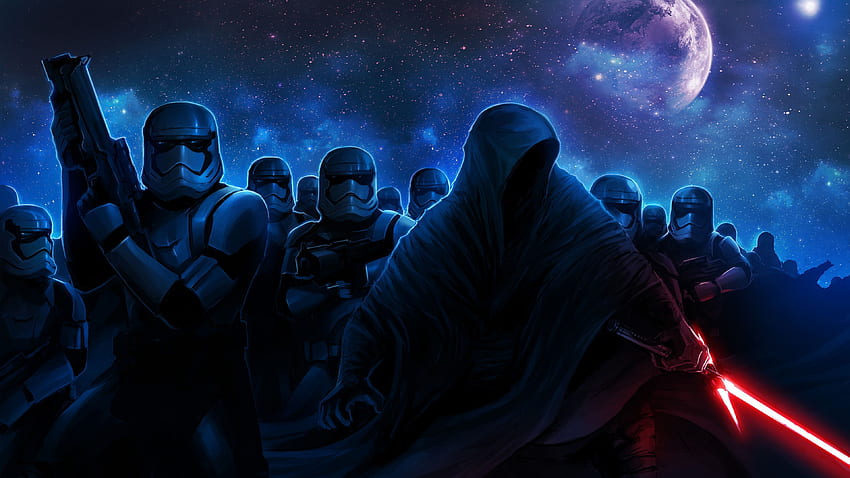 Darth Vader & Stormtroopers Artwork Ultra, Star Wars Ultra HD-Hintergrundbild