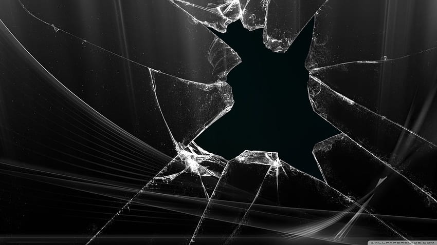 Broken Glass, Black Glass HD wallpaper