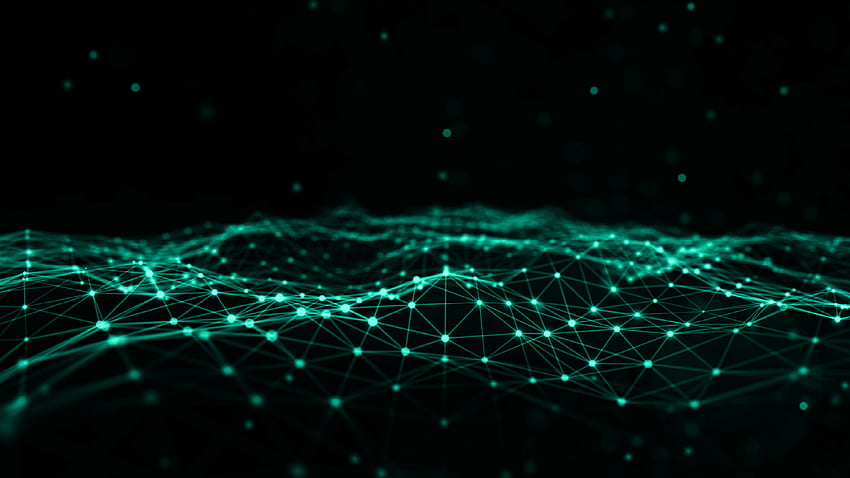 network , water, green, light, turquoise, line, technology, darkness, space, night, pattern, Network Technology HD wallpaper