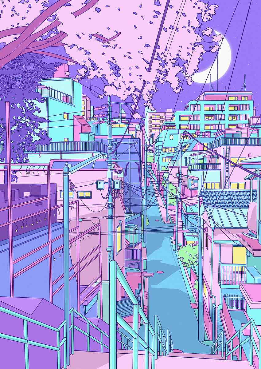 Pastel Nights – gallerypanda, Pastel Japan HD phone wallpaper