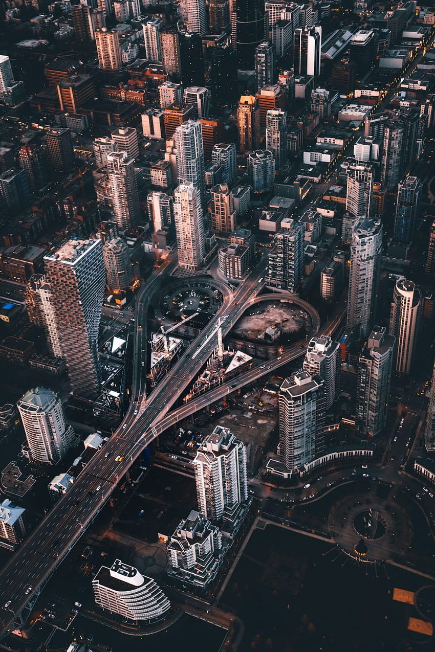 der Woche - Liebe liegt in der Luft. Kanada-Grafik, Vancouver-Kanada-Grafik, Stadt aus der Vogelperspektive HD-Handy-Hintergrundbild