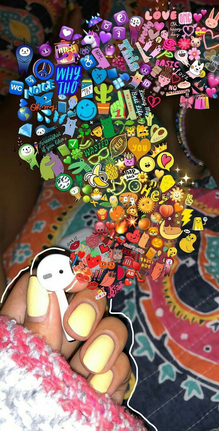 Идея для фото с наушниками. Cute , iPhone , Emoji, Bhaddie HD phone wallpaper