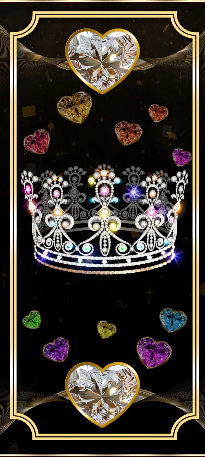 Rainbow Queen Crown, beautiful, art, diamond, pastel, product, premium, King, Luxury HD phone wallpaper