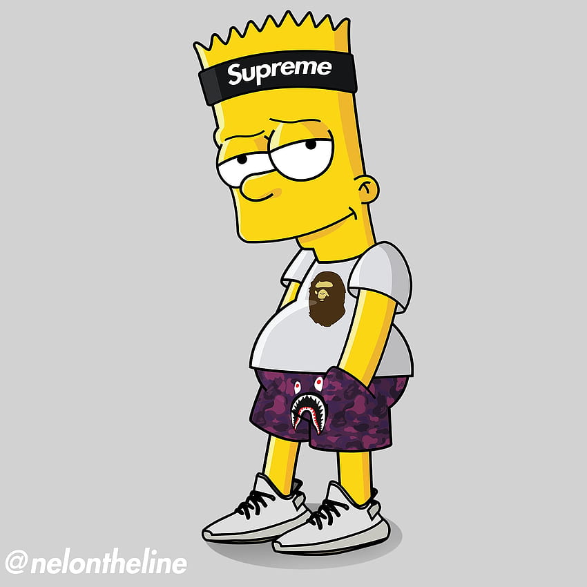 Bart x Supreme Keyboard for Android, Bart Simpson Gangster HD phone wallpaper