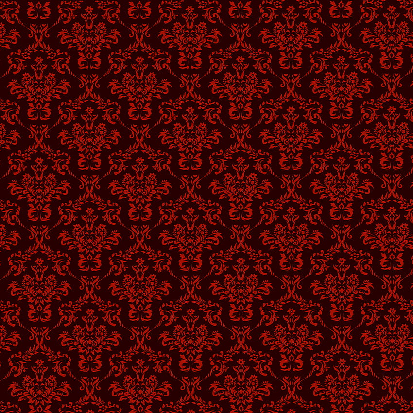 luxury ornamental background. Red Damask floral pattern. Royal . - Vectors, Clipart Graphics & Vector Art HD phone wallpaper