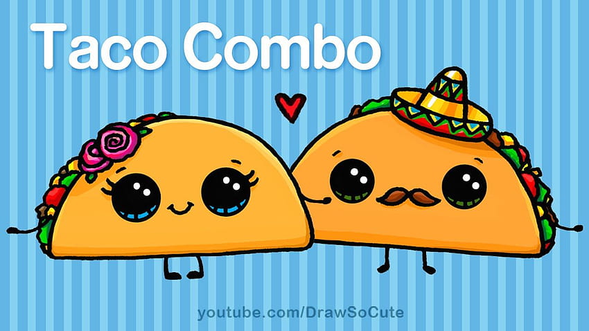 Cartoon Tacos Cute step by step Easy - Cute, Kawaii Taco HD wallpaper