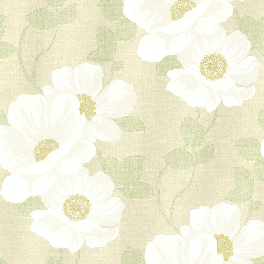 Leala Golden Green Modern Floral - Contemporary - - by Brewster Home Fashions, Light Green Pattern HD phone wallpaper