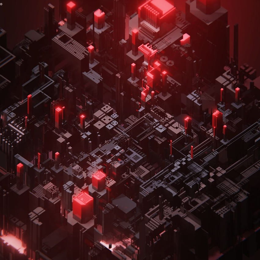 Rote Elektronik, dunkle Elektronik HD-Handy-Hintergrundbild