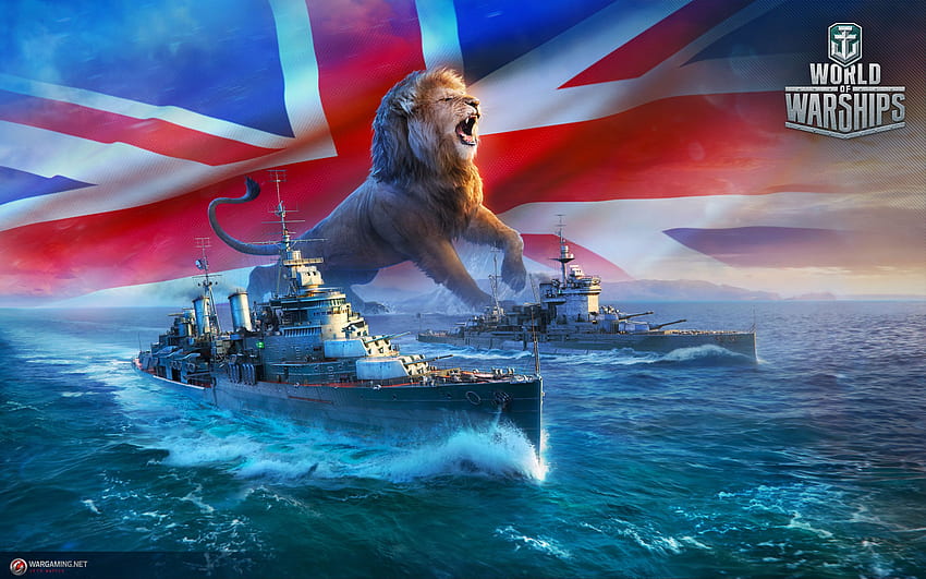 World Of Warship Lions British Games ส่งกองทัพ วอลล์เปเปอร์ HD