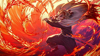 Kyojuro Rengoku Demon Slayer PNG transparente - StickPNG