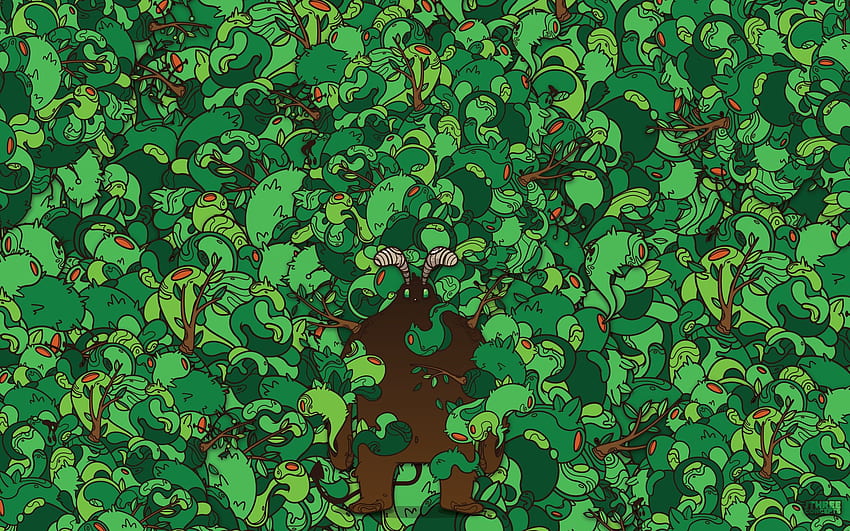 Green abstract forest vector hipster artwork . - Media, Hipster Christmas HD wallpaper