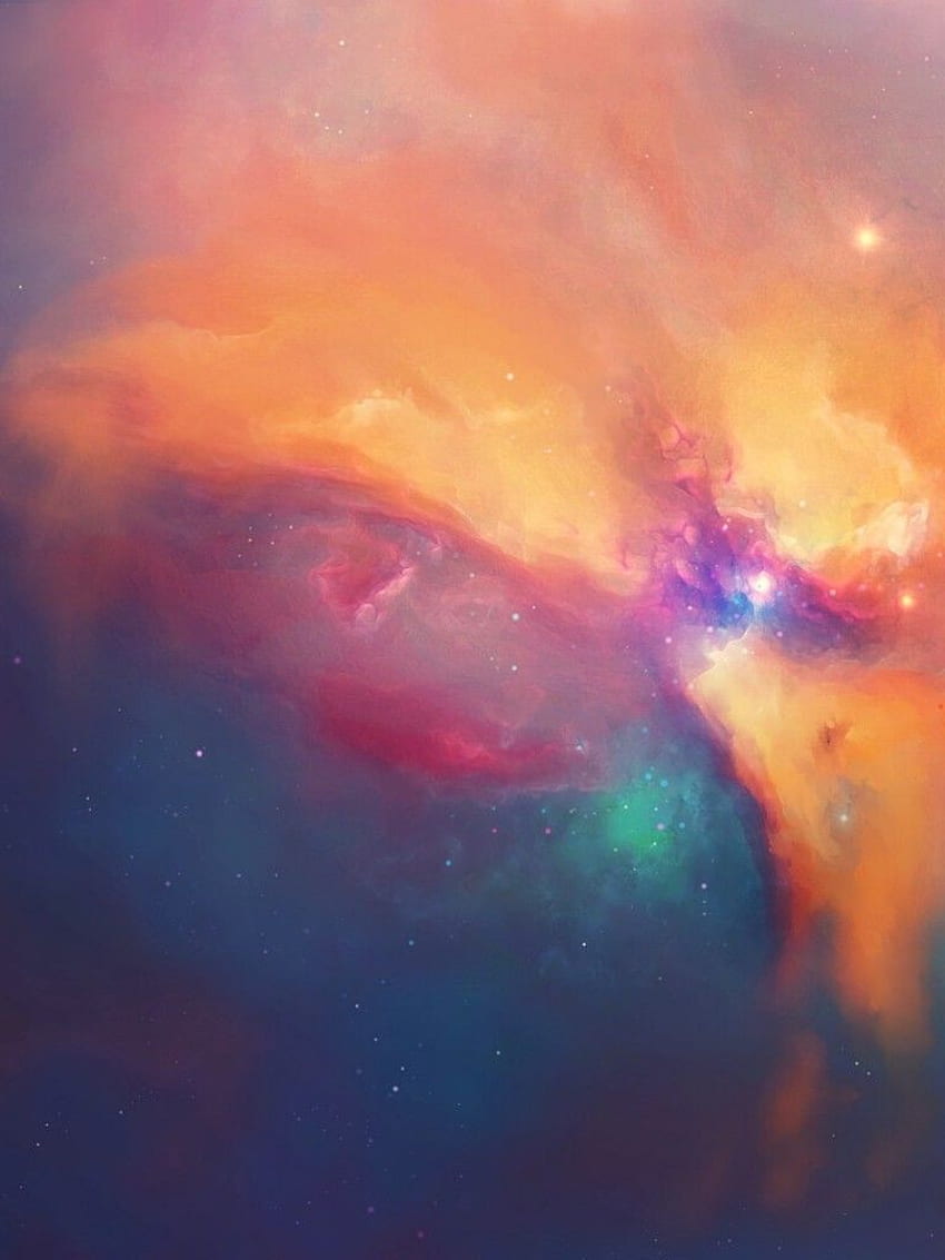 Colorful Nebula, Galaxy, Shiny Stars, 768x1024 HD phone wallpaper