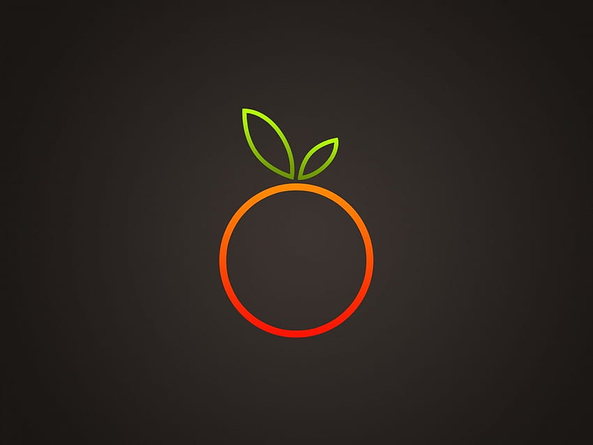 minimalistyczne logotypy jabłka / . Logo odżywiania, logo pomarańczy, logo owoców, logo żywności Tapeta HD
