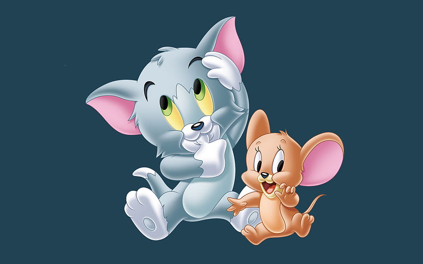 Tom i Jerry jako małe dzieci na telefony komórkowe, tablety i komputery PC, Tom i Jerry Słodkie Tapeta HD