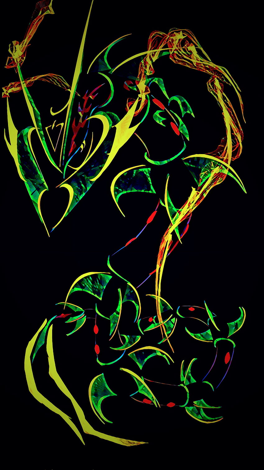 papel de flujo, Mega Rayquaza. video gamez. pokemon rayquaza fondo de pantalla del teléfono