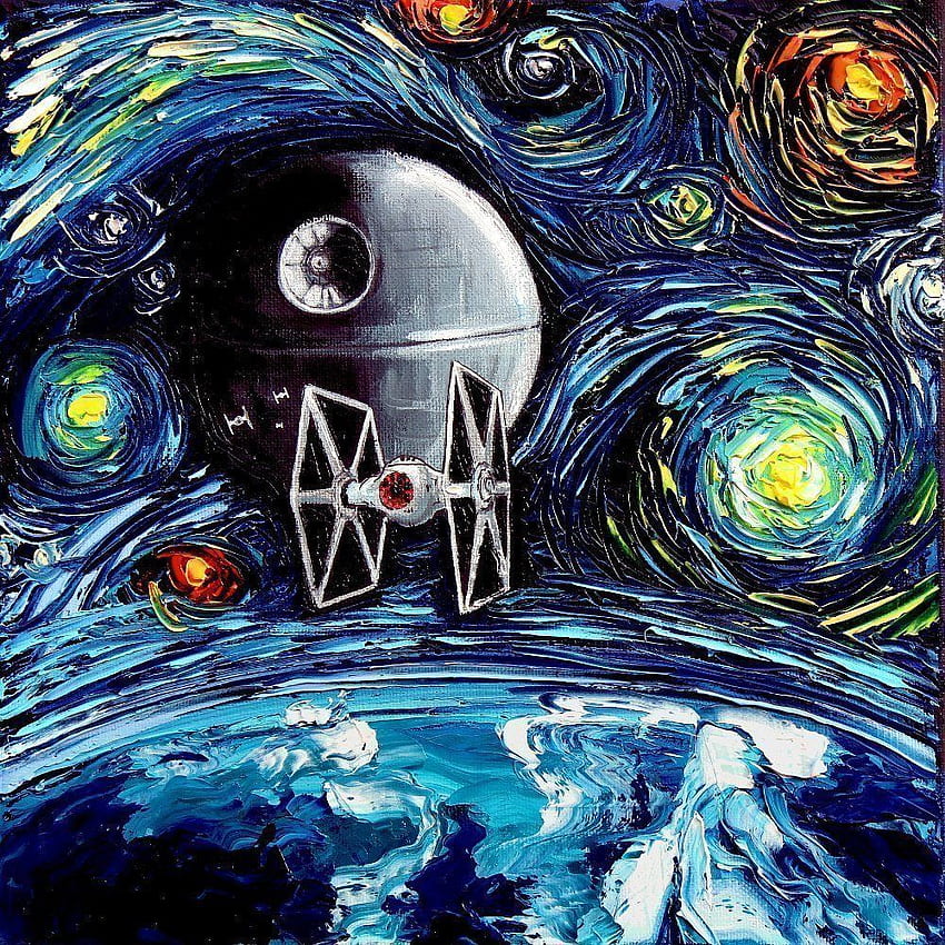 Wydruki „Starry Night Mashup”, które trzeba zobaczyć [Galeria 22]. Malowanie gwiazd, Malowanie Gwiezdnych Wojen, Sztuka Gwiezdnych Wojen, Gwiaździsta Noc Hogwartu Tapeta na telefon HD