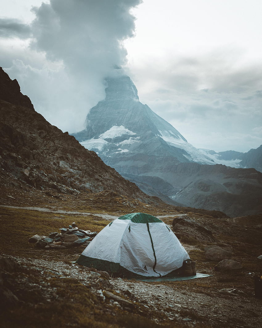 Природа, планини, скали, палатка, къмпинг, къмпинг HD тапет за телефон