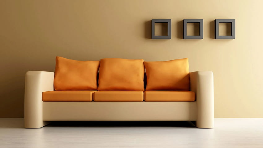 Orange Couch Interior Design Other in jpg format for HD wallpaper