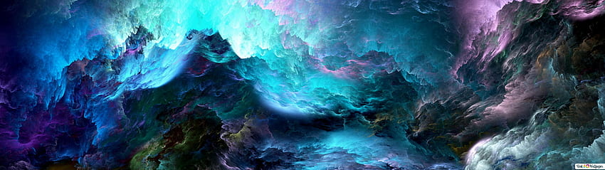 Purple and Blue Abstract Clouds , 5120x1440 Purple HD wallpaper
