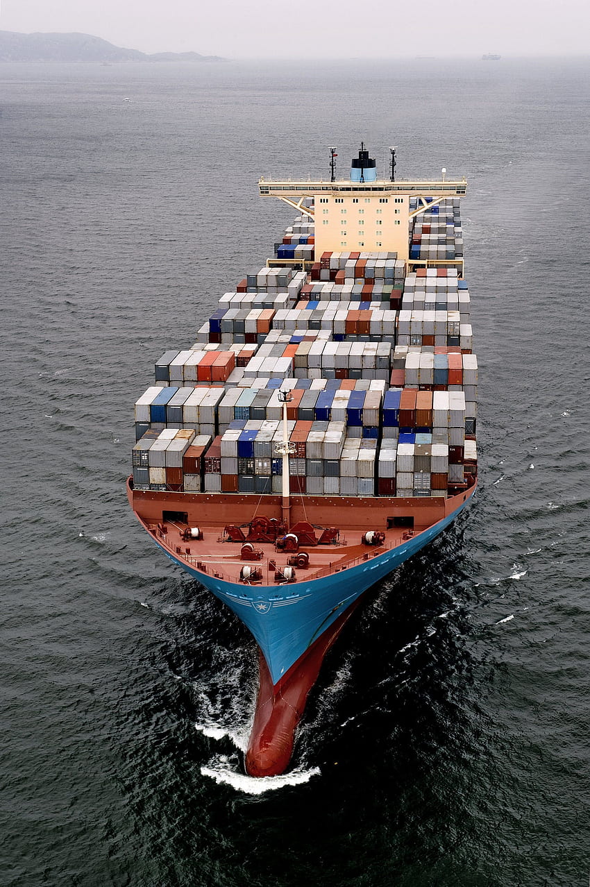 Frachtschiff der Maersk-Linie. Maersk-Linie, Frachtschifffahrt, Tankschiff, Handelsmarine HD-Handy-Hintergrundbild