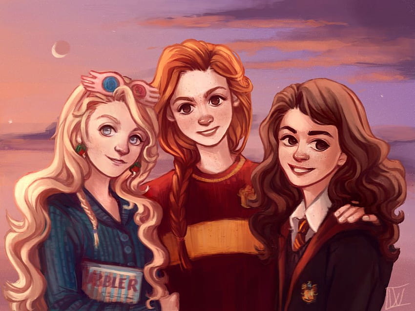 Hermione Ginny ve Luna, Ginny Weasley Çizgi Filmi HD duvar kağıdı