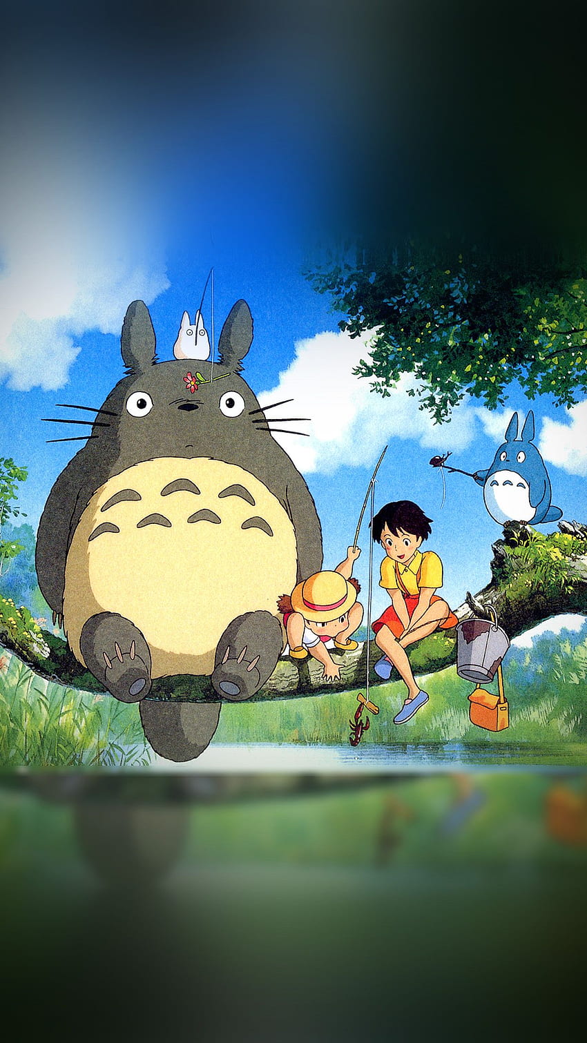 My Neighbor Totoro Аниме Арт Илюстрация Android, Totoro Smart HD тапет за телефон