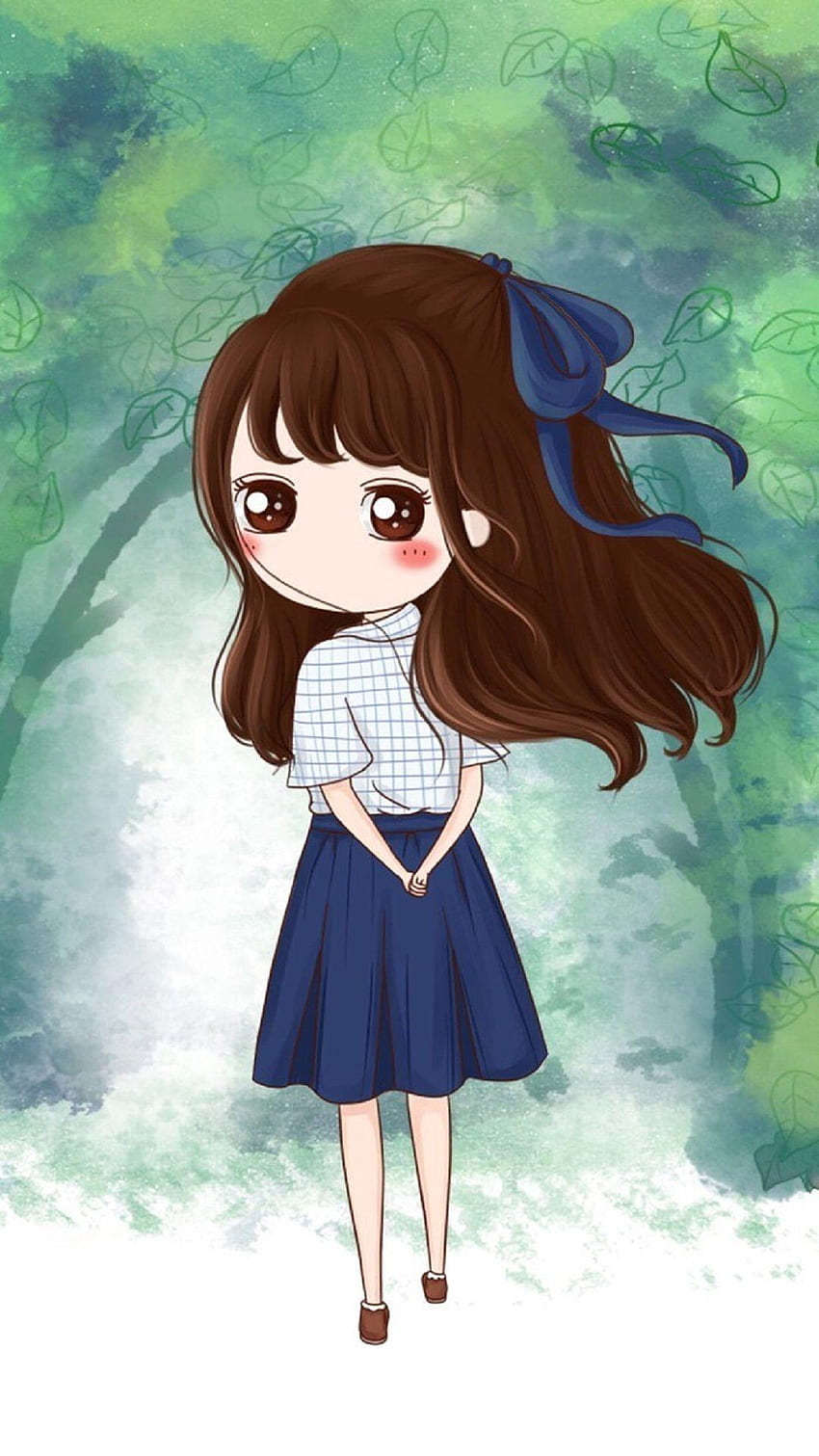 Anime cute girl cartoon HD wallpapers | Pxfuel