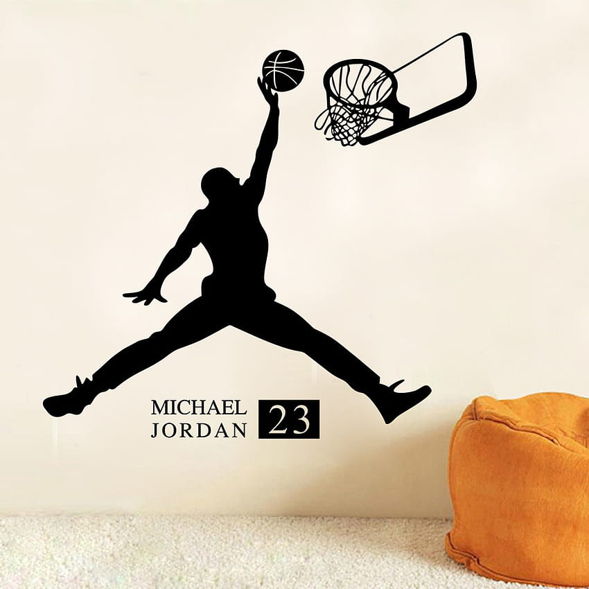 Sports Poster Basketball Wall Stickers  Michael Jordan slam dunk for  Kids Room Wall Decoration Adesivo De Parede. for kids. for kids room for HD  phone wallpaper | Pxfuel