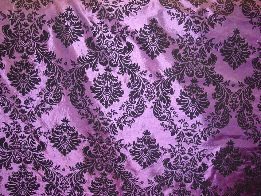 Purple Damask Flock Black and purple damask [] for your , Mobile & Tablet. Explore Purple and Black Damask . Purple and Red , Damask Print HD wallpaper