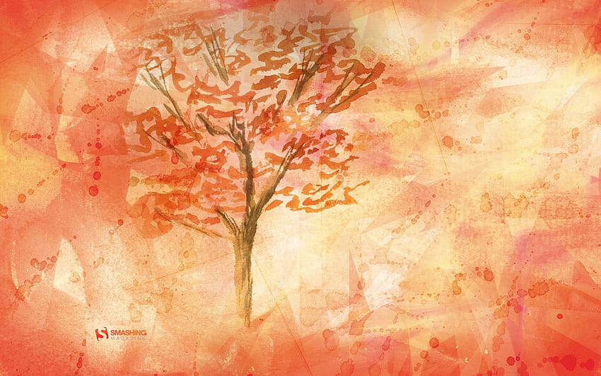 Calendars: October 2012, Fall Watercolor HD wallpaper