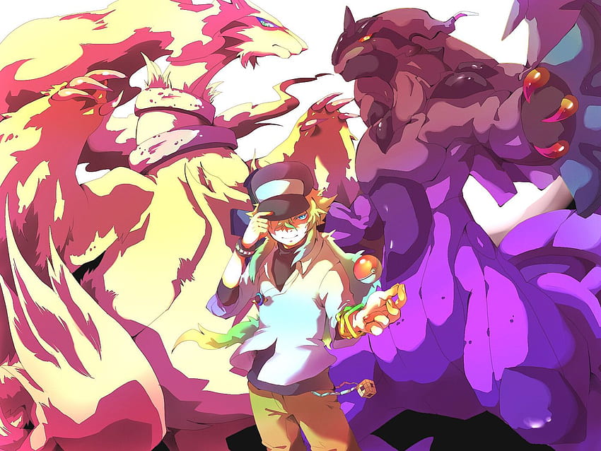 Reshiram and Zekrom and Background, Pokemon N HD wallpaper