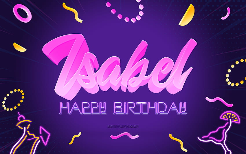 Isabel silver 3d art gray background with names Isabel name Isabel  greeting card 3d art with Isabel name HD wallpaper  Pxfuel