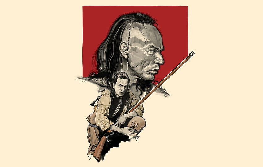 Art, Classic, The Last Of The Mohicans, Hawkeye, The Last Of The Mohicans, Wes Studi, Daniel Day Lewis, Magua For , Section фильмы HD wallpaper