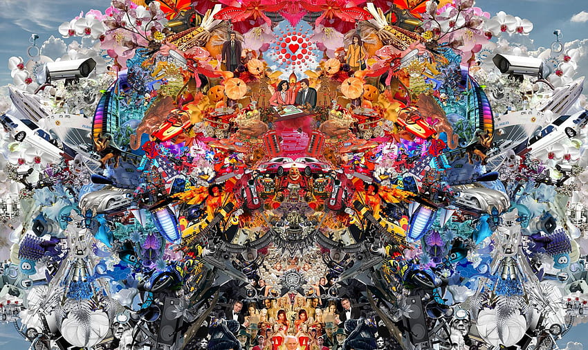 Collage psychedelic cg digital art urban . . 29089. UP, Nintendo Collage HD wallpaper
